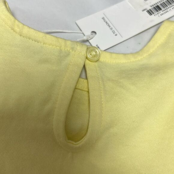 Janie and Jack 100049046 Girl Yellow Eyelet Flutter Sleeve Top NWT size 6-12 m - Picture 8 of 11